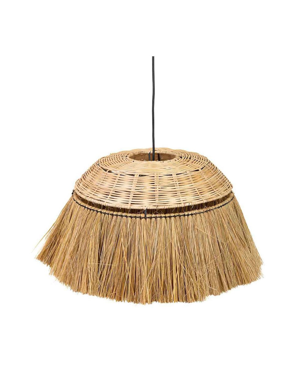 Imagen 0 de Lámpara de techo de fibra natural marrón