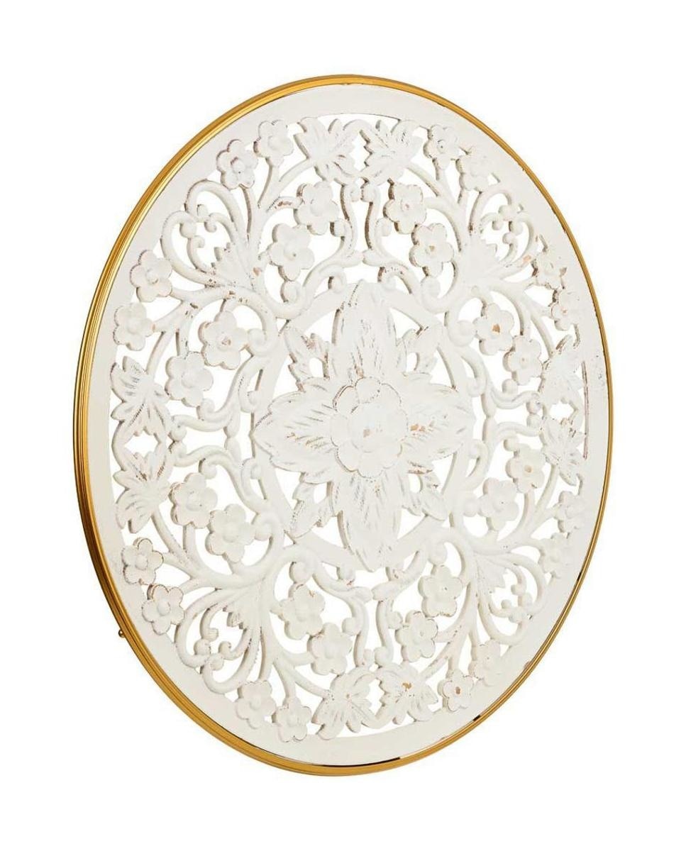 Imagen 0 de Panel decorativo de madera tallada blanco