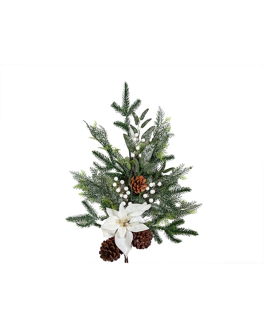 Imagen 0 de Racimo abeto flor blanca y piña