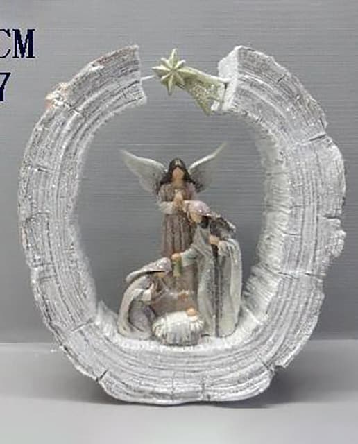 Nacimiento resina 19,5x6x22 dorado