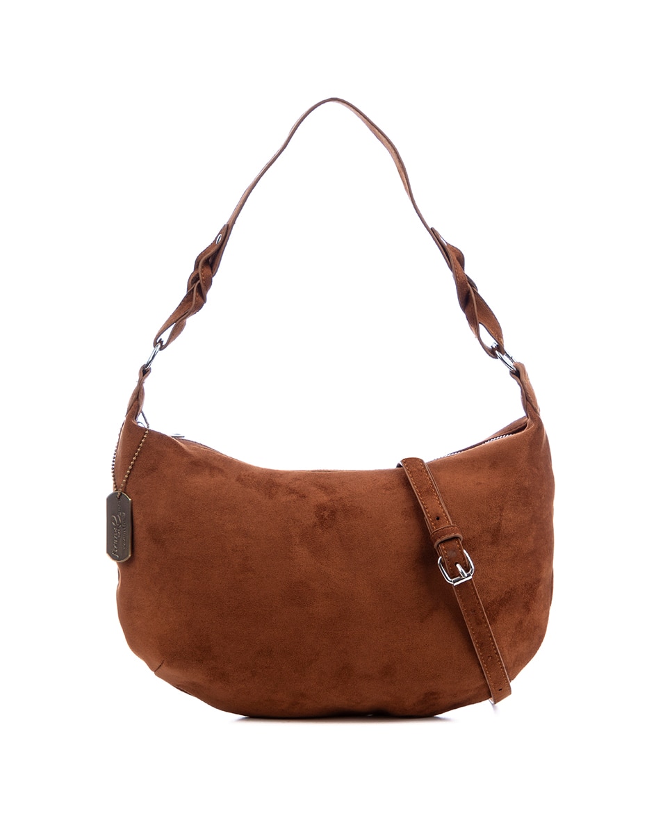 Imagen 0 de Atessa bolso bandolera de piel auténtica gamuza.