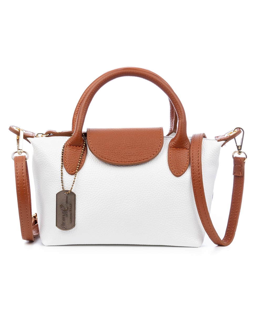 Imagen 0 de Aurano bolso bandolera tipo Tote mujer. Piel auténtica Dollaro bitono.