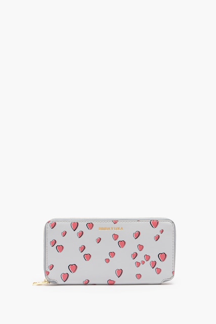 Imagen 0 de Billetera piel print Small Hearts gris