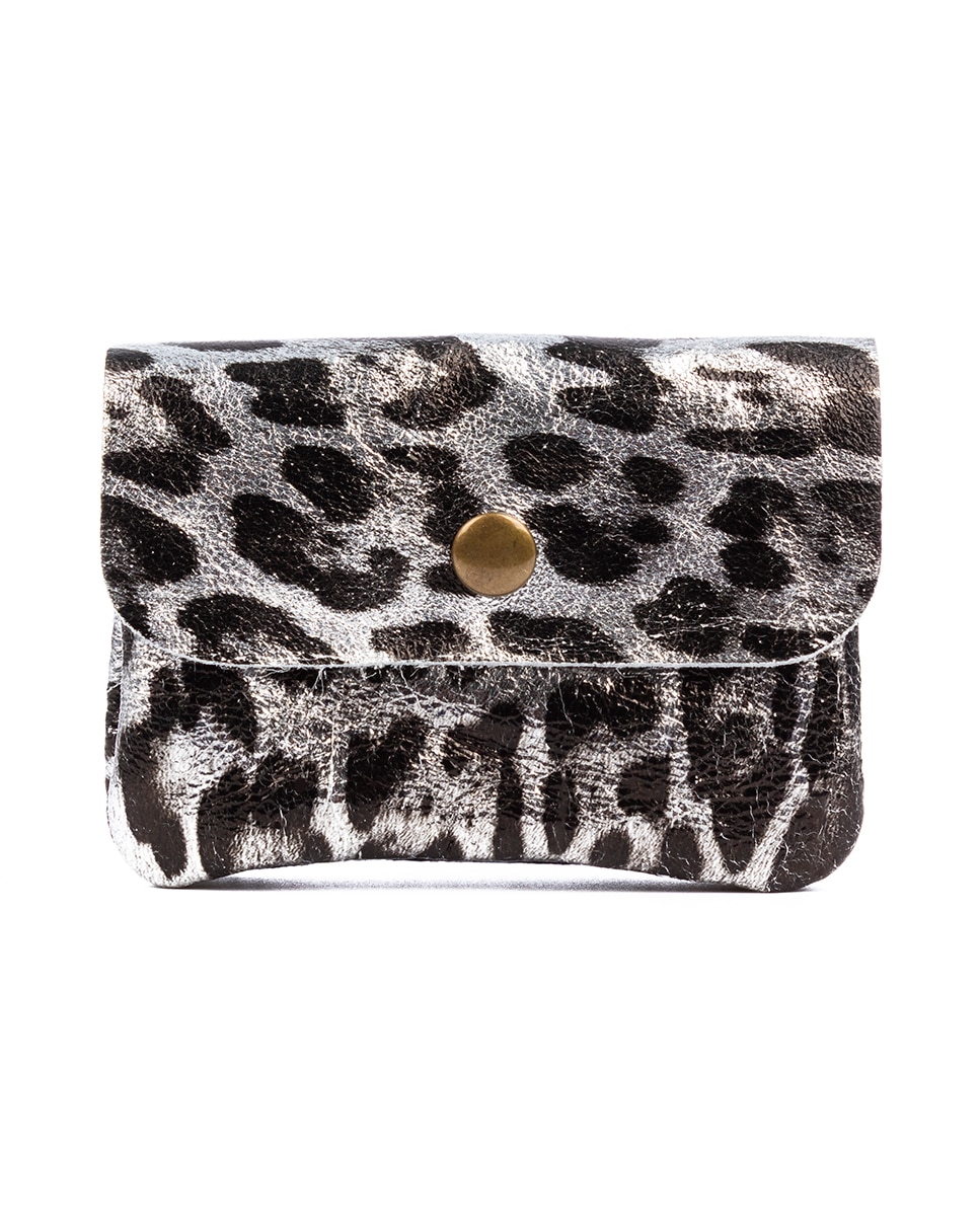 Imagen 0 de Monedero mujer en piel auténtica Gamuza, diseño animal print leopardo, lacada brillante.
