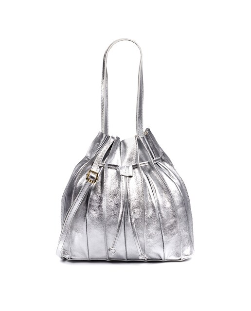 Imagen 0 de Albiolo bolso de hombro de mujer. Piel auténtica gamuza lacado.