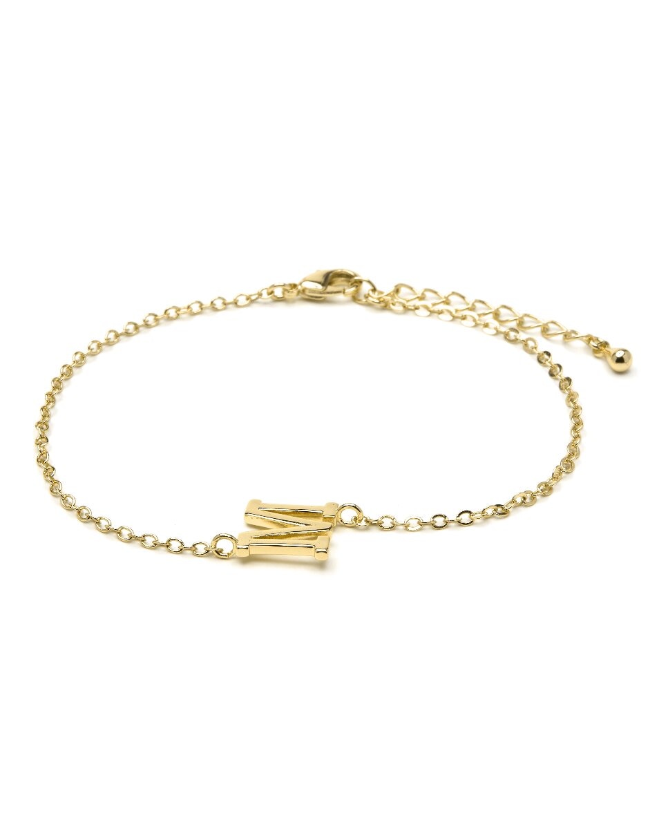 Imagen 0 de Pulsera Alphabet acabado oro 18k