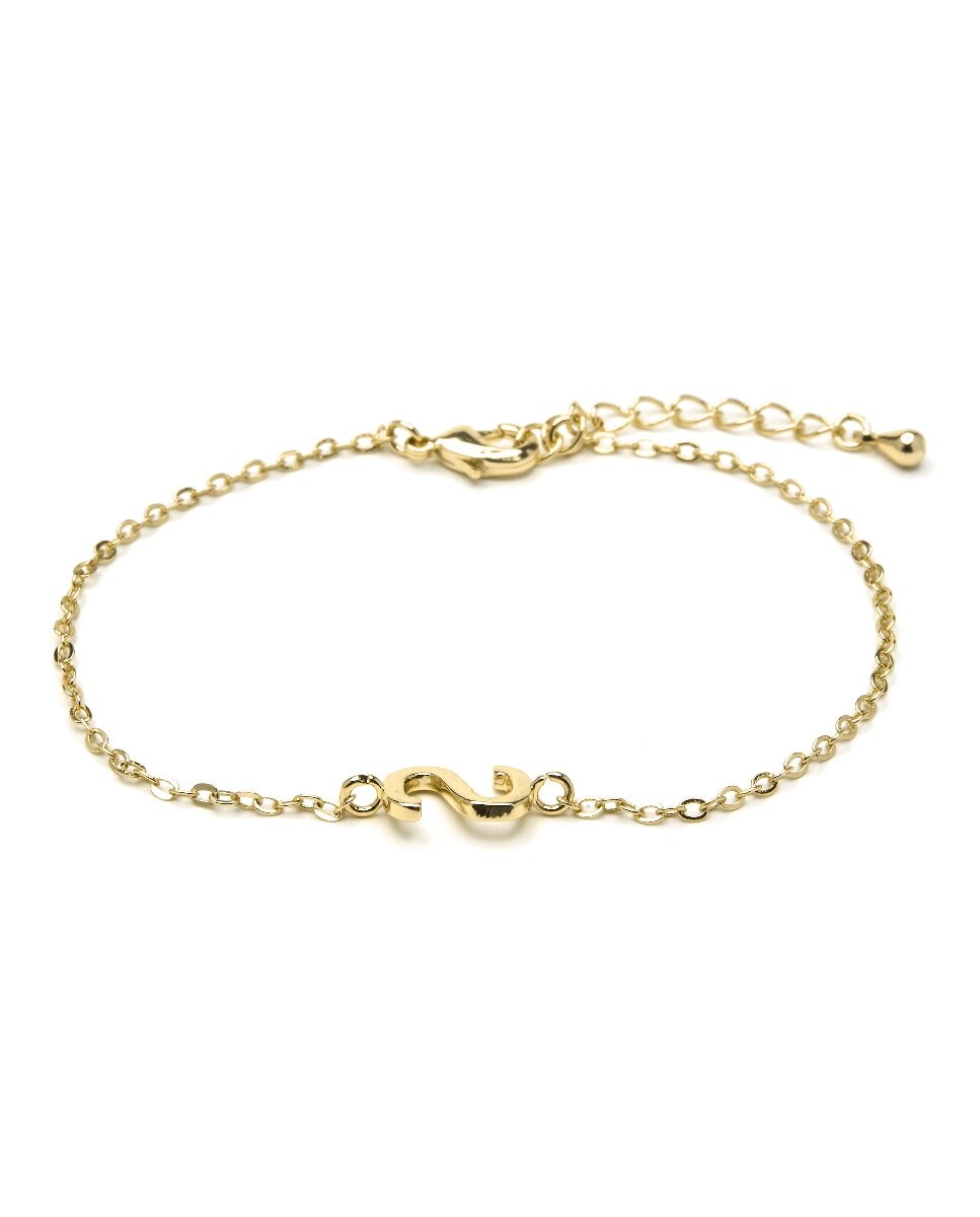 Imagen 0 de Pulsera Alphabet acabado oro 18k