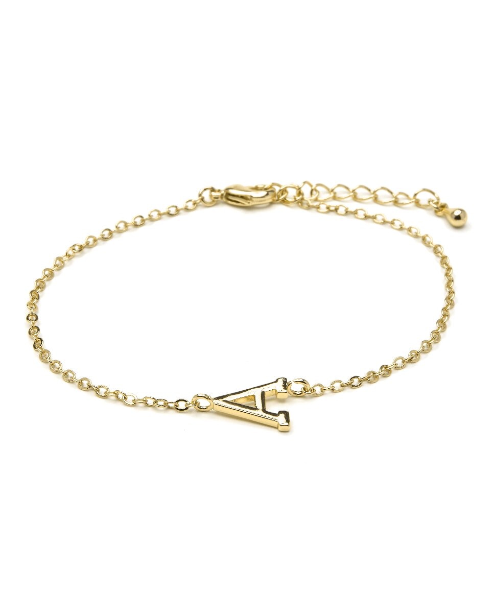 Imagen 0 de Pulsera Alphabet acabado oro 18k