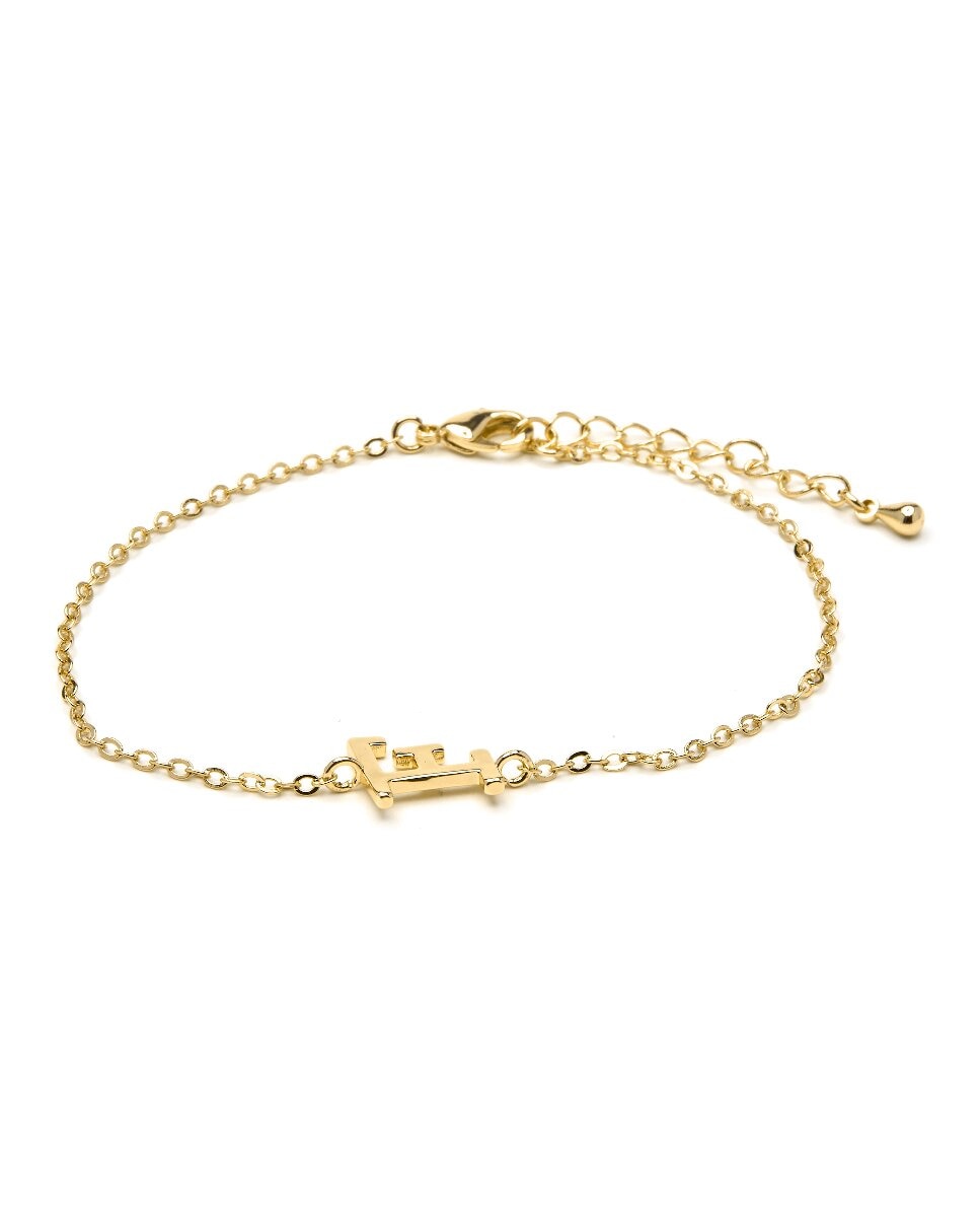 Imagen 0 de Pulsera Alphabet acabado oro 18k