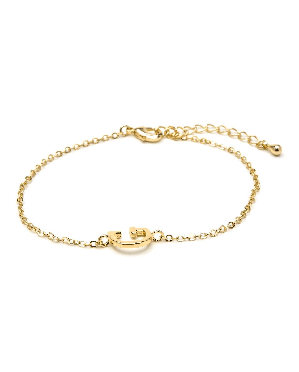 Imagen 0 de Pulsera Alphabet acabado oro 18k