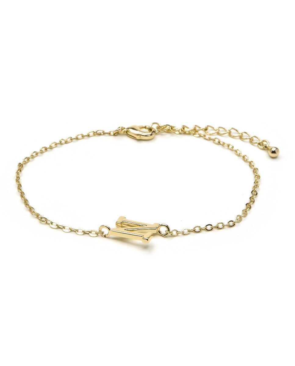 Imagen 0 de Pulsera Alphabet acabado oro 18k