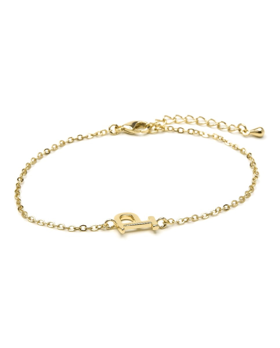 Imagen 0 de Pulsera Alphabet acabado oro 18k