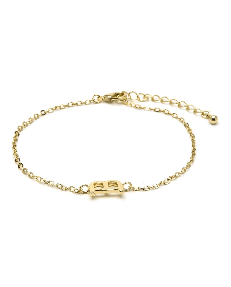 Imagen 0 de Pulsera Alphabet acabado oro 18k