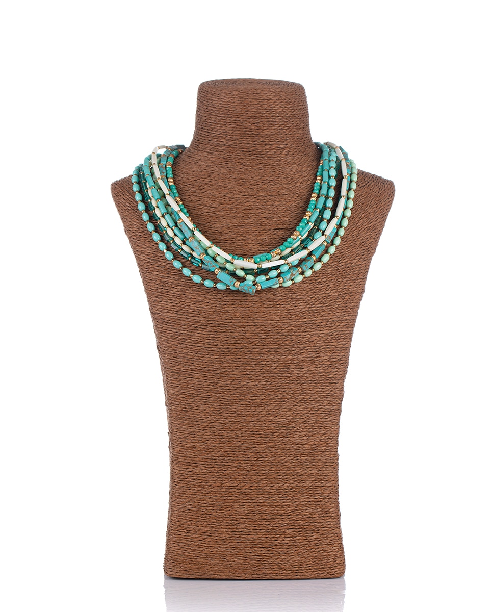 Imagen 0 de Collar de mujer con abalorios coloridos