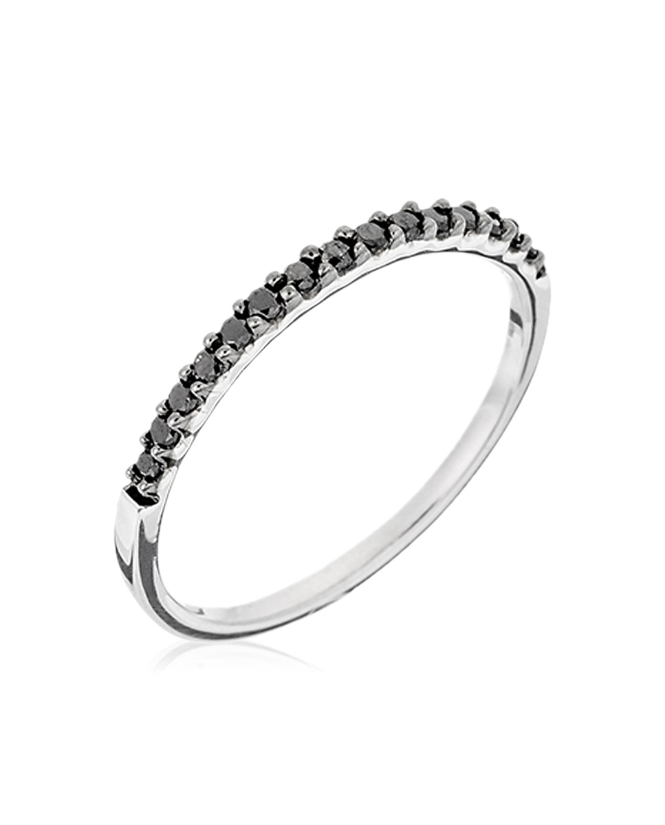 Imagen 0 de Anillo "Alliance Sobriété" Diamantes negros