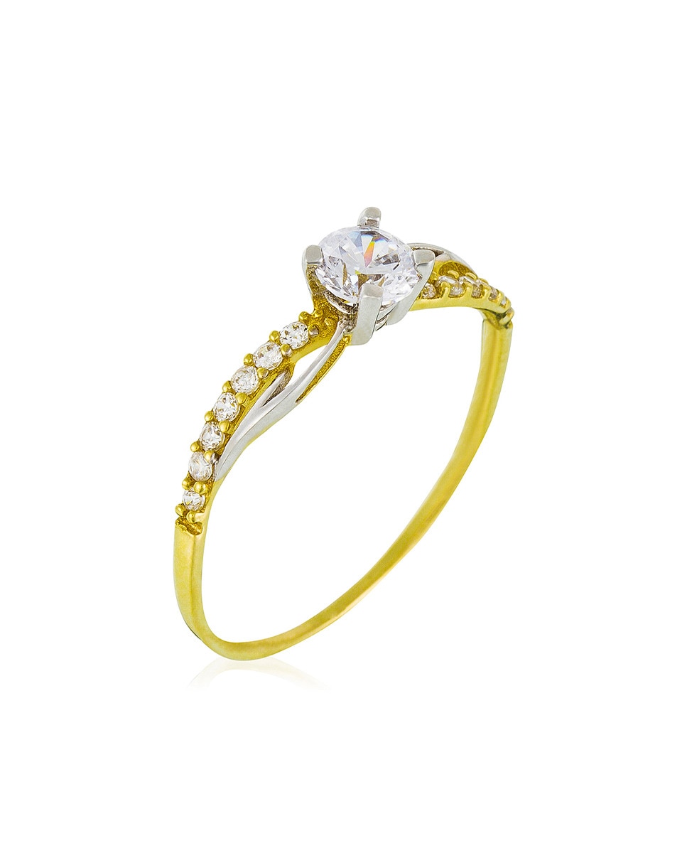Imagen 0 de Anillo "Coup de foudre" oro bicolor 375/1000