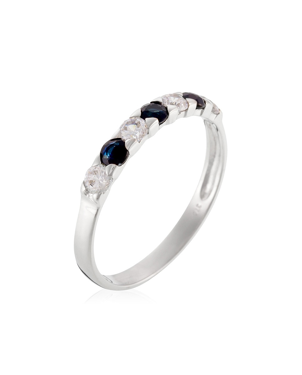 Imagen 0 de Anillo "Saphir sacré" Or Blanc 375/1000