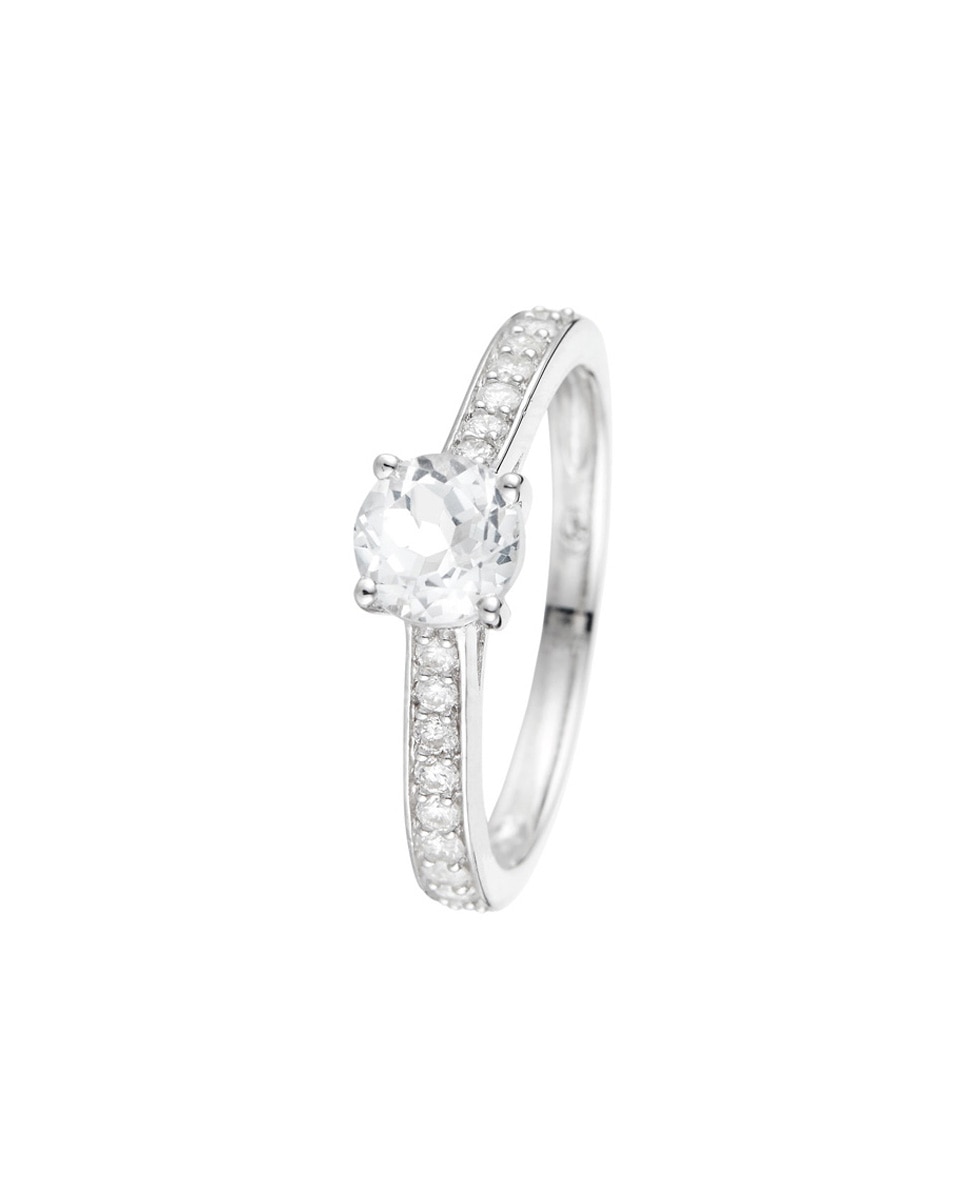 Imagen 0 de Anillo "Héra" D0,31/18 y Topacio Blanco