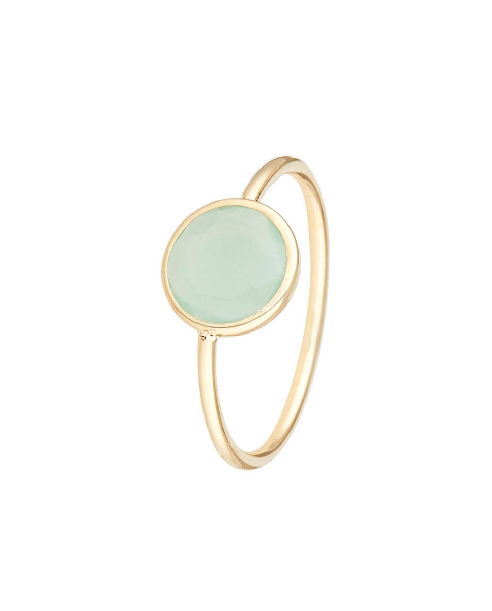 Imagen 0 de Anillo Aliyan Jade Verde, oro amarillo