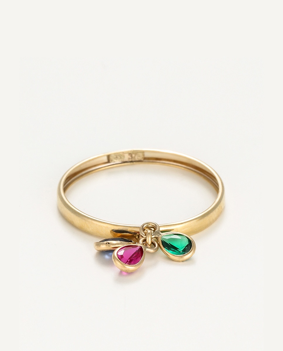 Imagen 0 de Anillo " 3 Pierres de couleurs "
