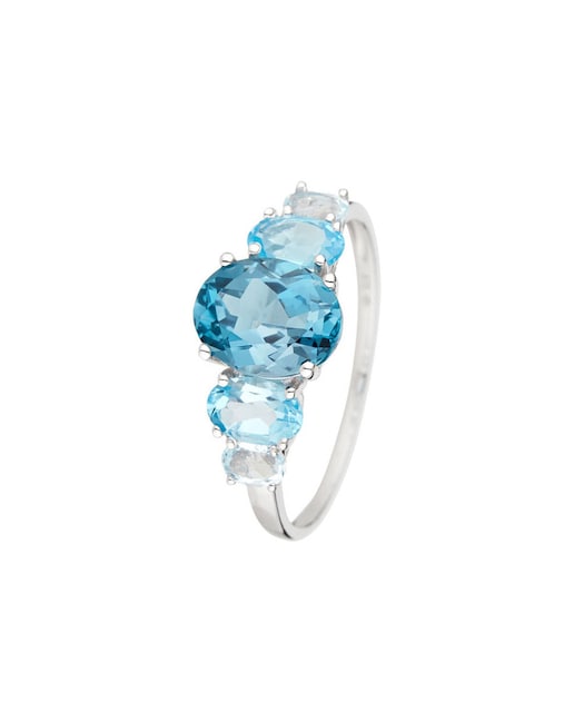 Imagen 0 de Anillo "Blue Hill" Swiss Blue, London Blue et Sky Blue Topaze