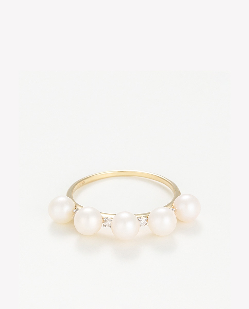 Anillo perle "Crown" 4mm*5 et Diamantes 0,040 — oferta en Primeriti