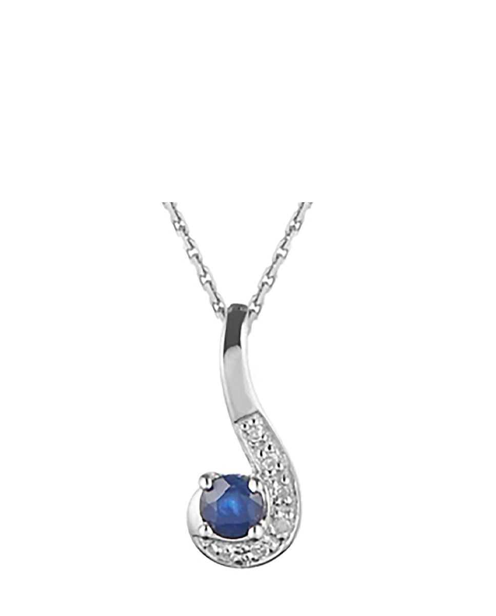 Colgante "Virgule" Diamants: 0,02ct/6 et Sapphir: 0,16ct/1 — oferta en Primeriti