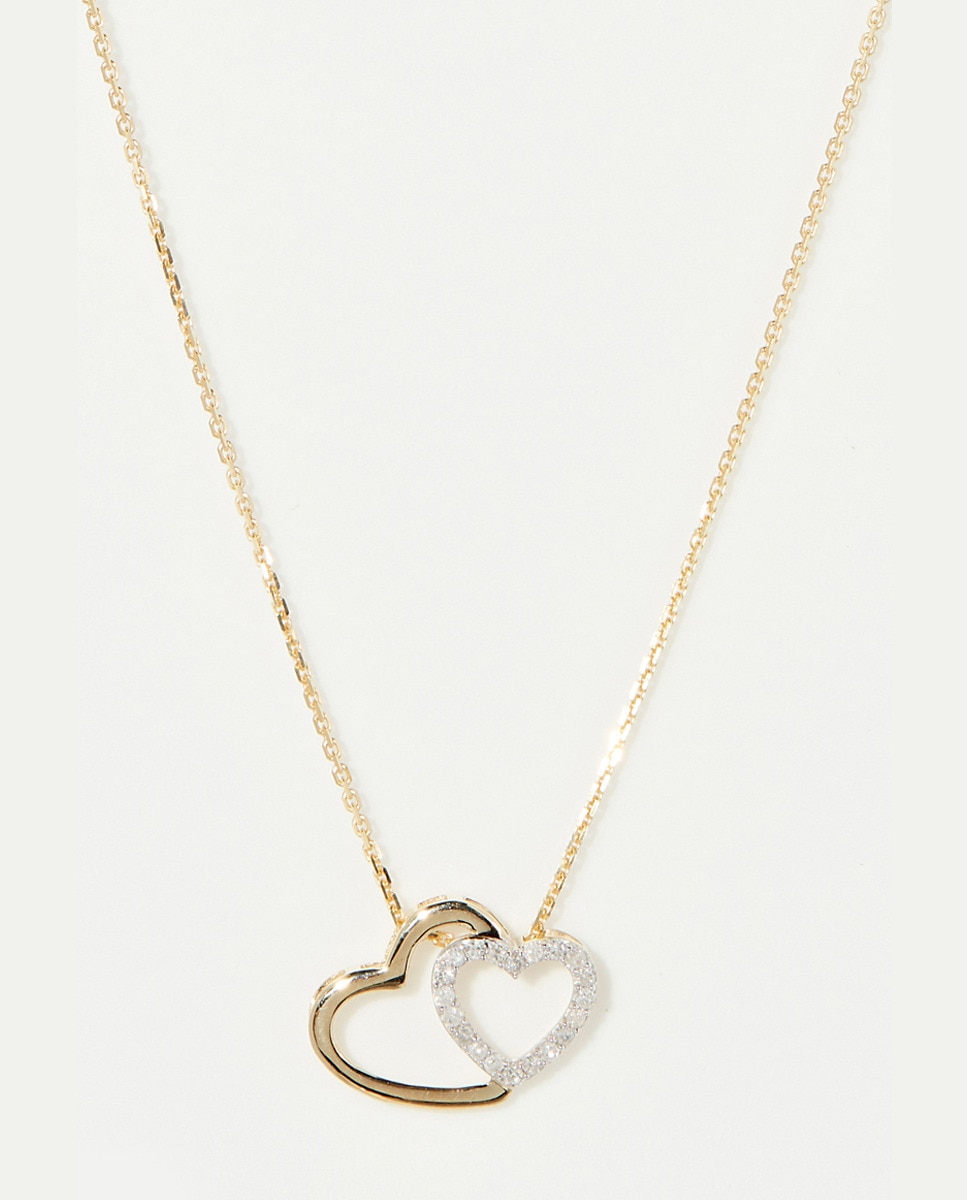 Imagen 0 de Colgante "Two Ever" Or Jaune et Diamantes 0,11/20