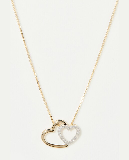 Imagen 0 de Colgante "Two Ever" Or Jaune et Diamantes 0,11/20