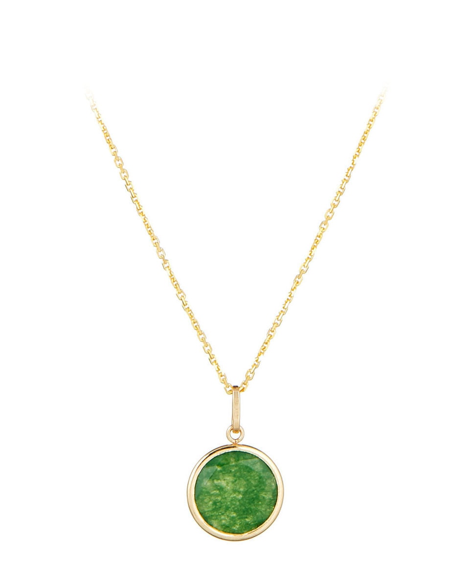 Imagen 0 de Colgante "Beyla" Jade Verde, Oro amarillo 375/1000