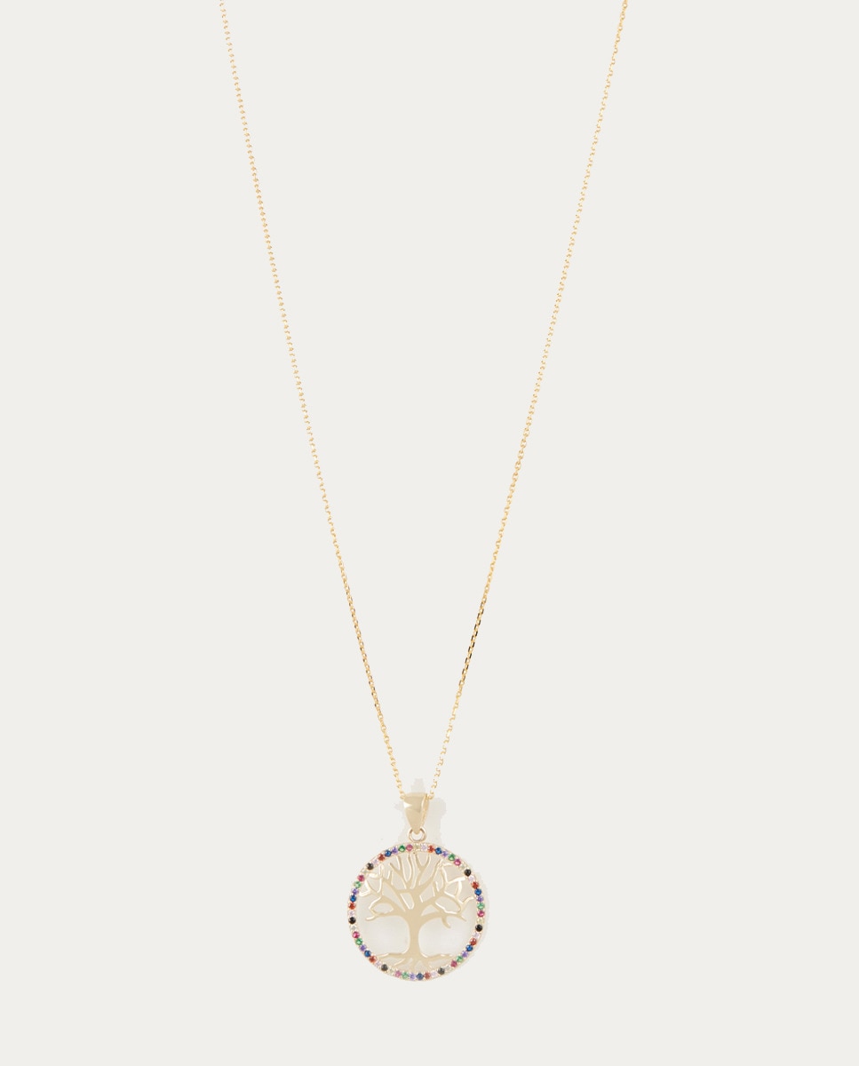 Imagen 0 de Colgante "Arbre Coloré" Oro amarillo 375/1000 y piedra preciosa