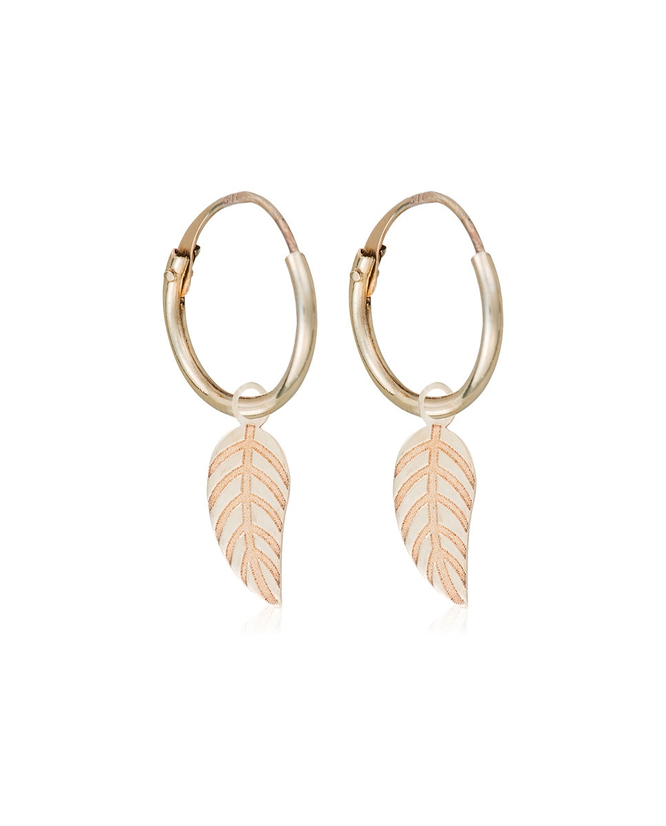 Imagen 0 de Pendientes Feuillage doré 8 mm. oro amarillo