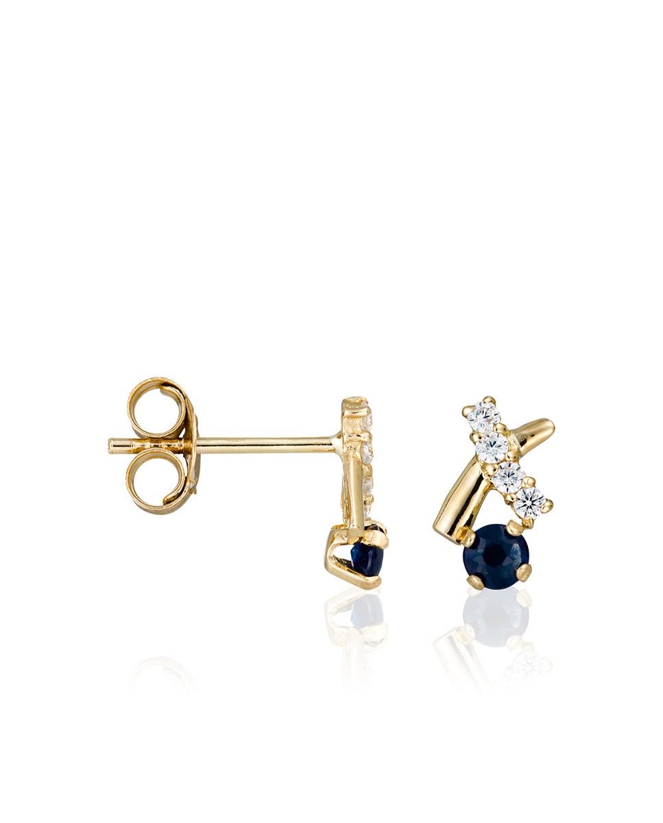 Imagen 0 de Pendientes "Bleu précieux" oro amarillo