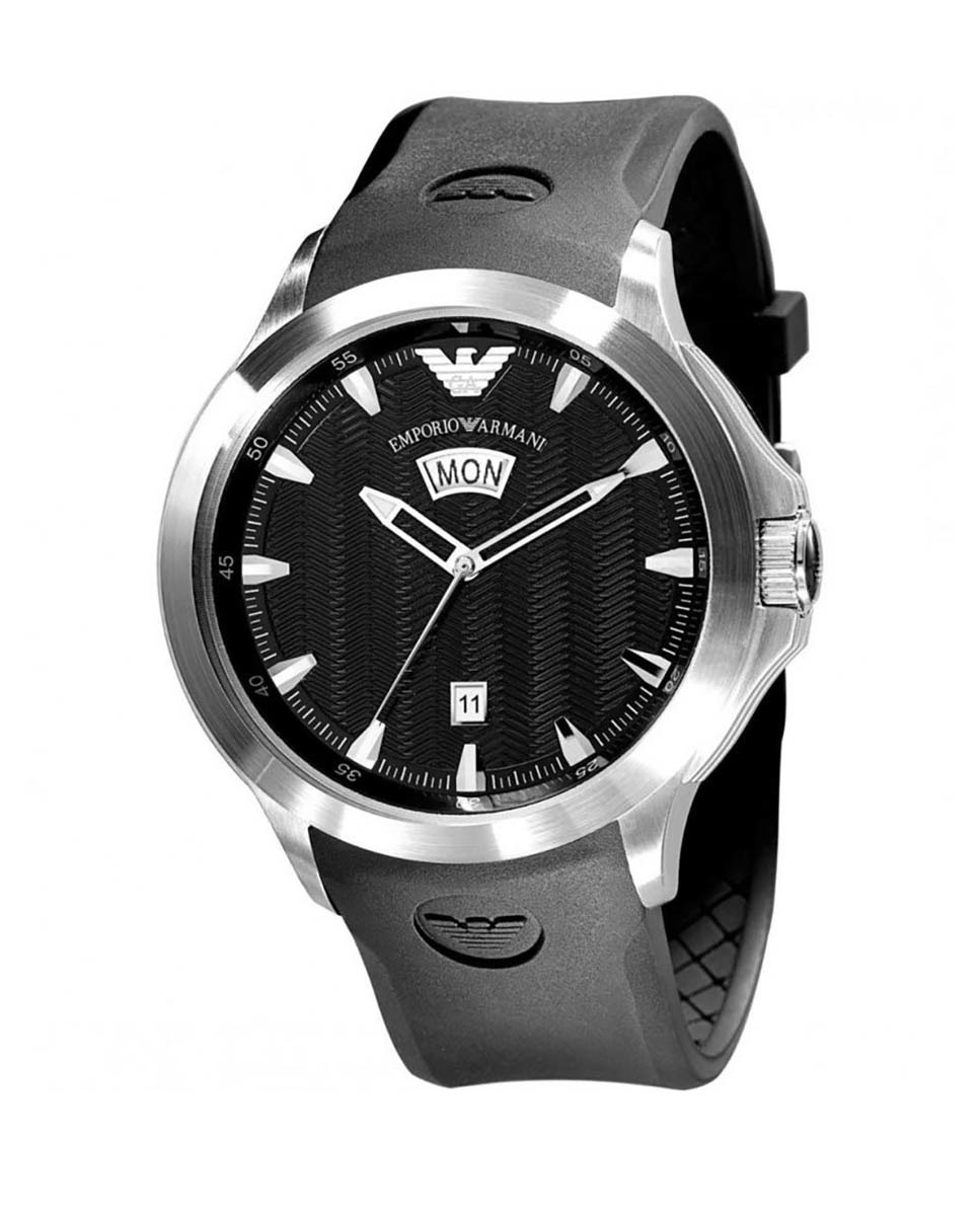 Imagen 0 de Reloj analógico hombre caucho - negro