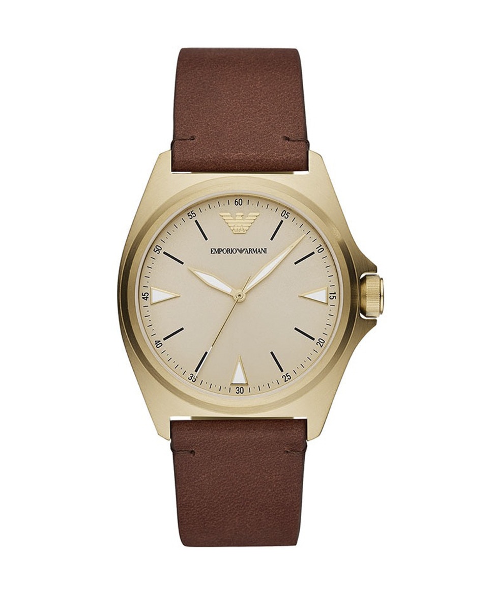 Imagen 0 de Reloj analógico hombre piel - marrón