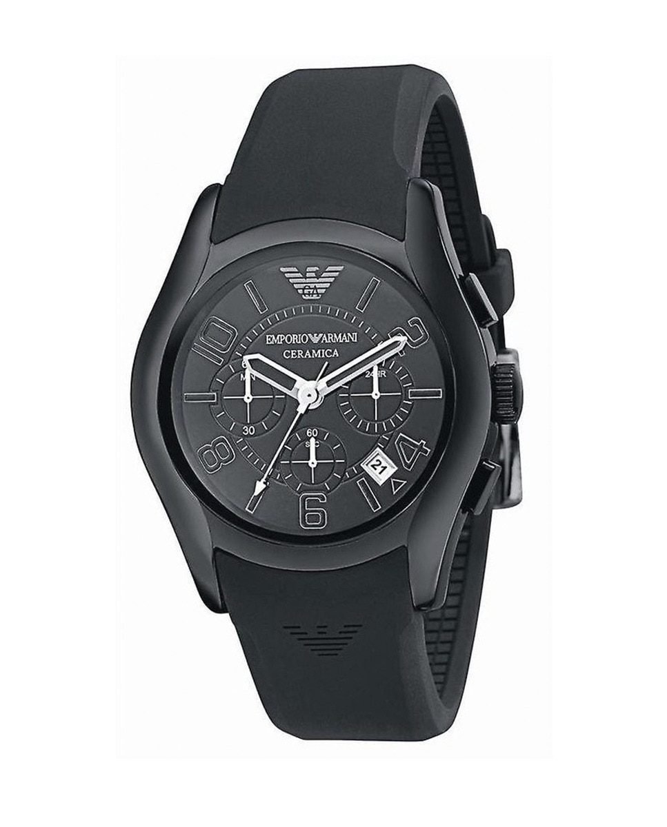 Imagen 0 de Reloj analógico hombre caucho - negro