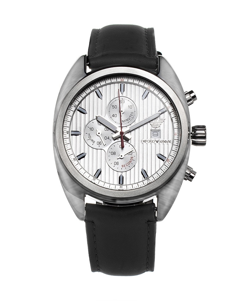 Imagen 0 de Reloj analógico hombre piel - negro