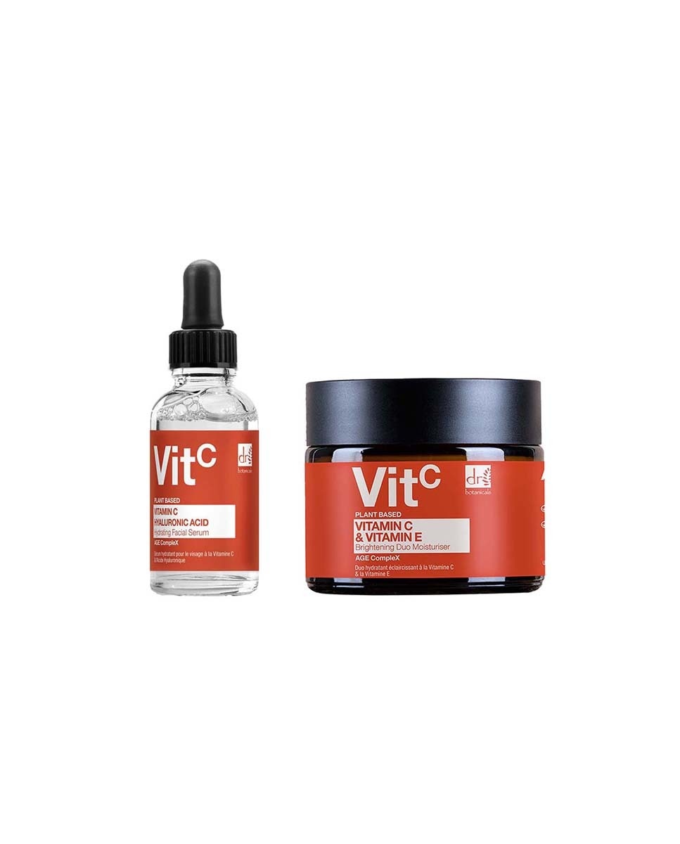 Imagen 0 de Sérum Facial Antiedad Vitamina C y Ácido Hialurónico 30ml + Dúo Hidratante Antiedad Luminosidad Vitamina C y Vitamina E 60ml