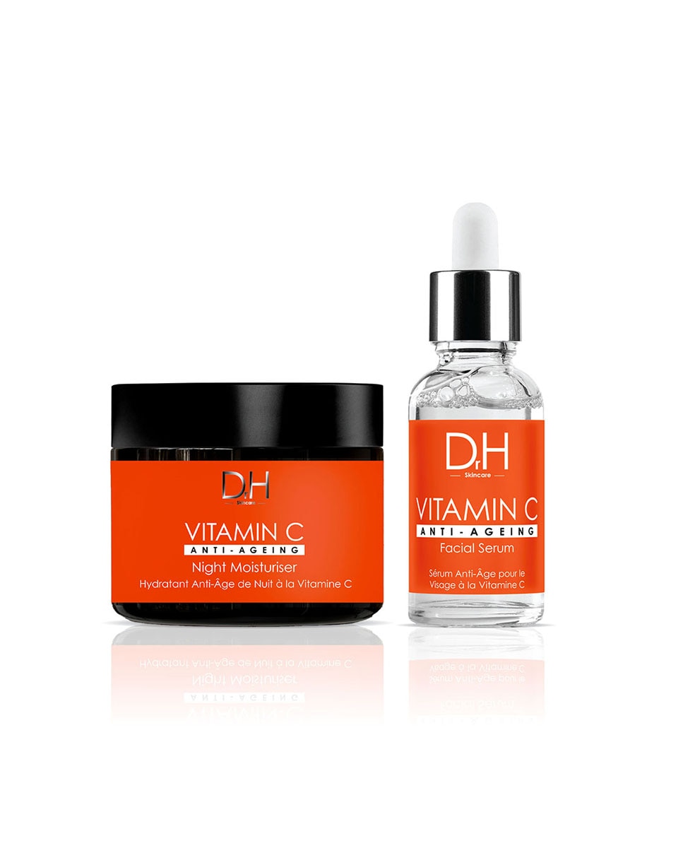 Imagen 0 de Sérum Facial Antiedad Vitamina C 30ml + Crema Hidratante de Noche Antiedad Vitamina C 60ml