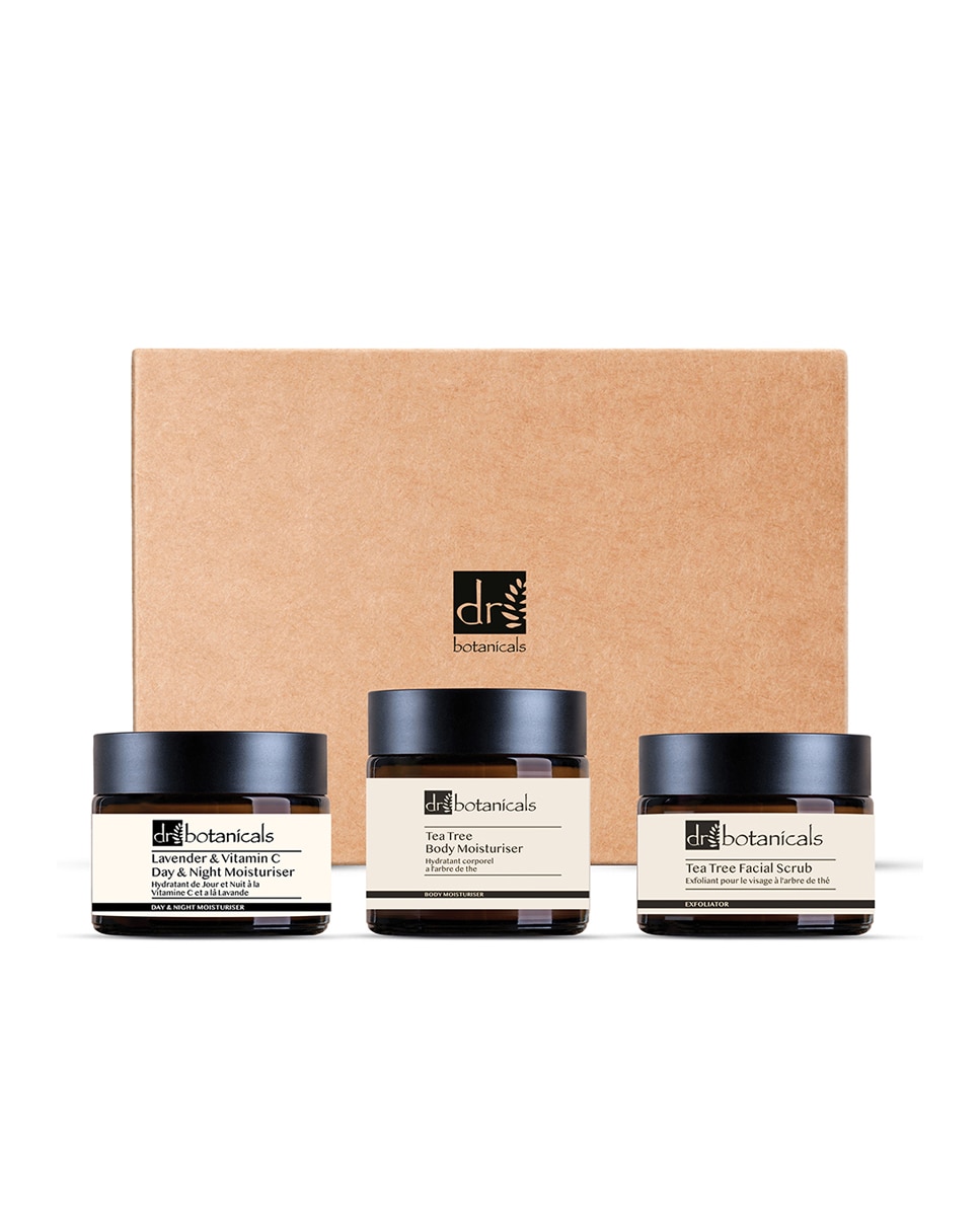 Imagen 0 de Exfoliante facial, crema hidratante de día y de noche y crema hidratante corporal de árbol del té