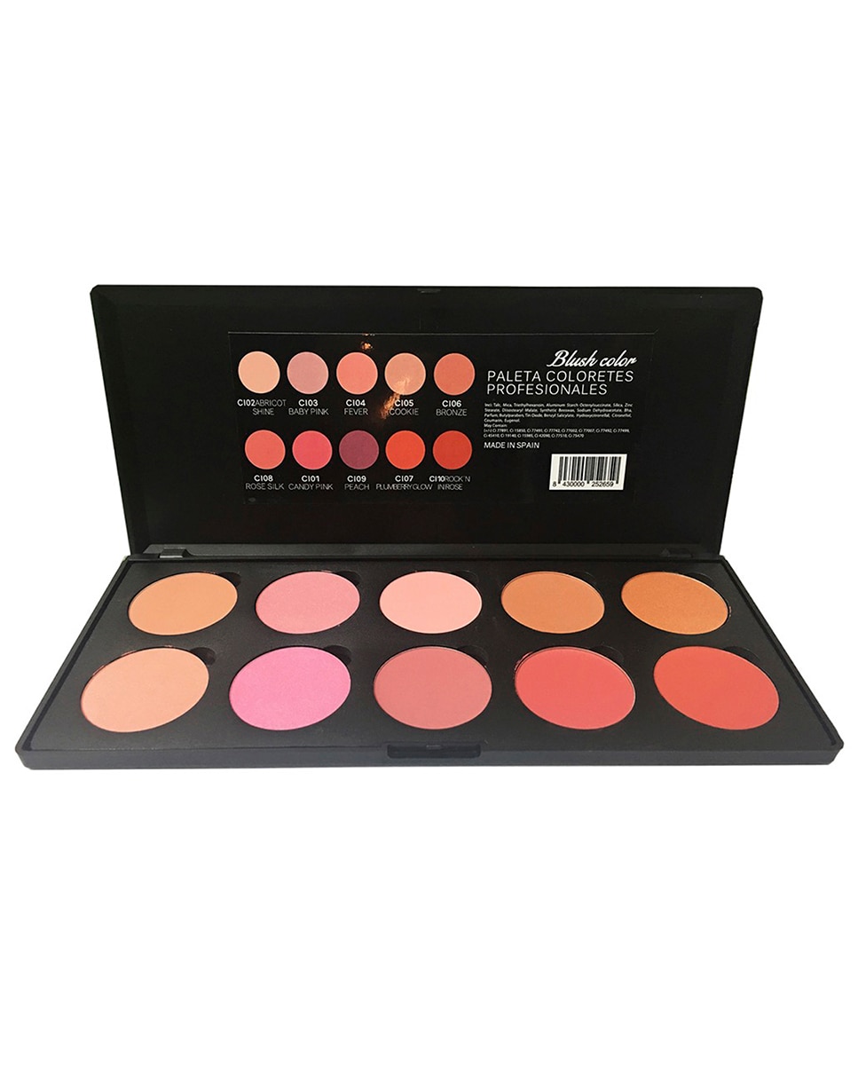 Imagen 0 de Paleta 10 coloretes blush color palette