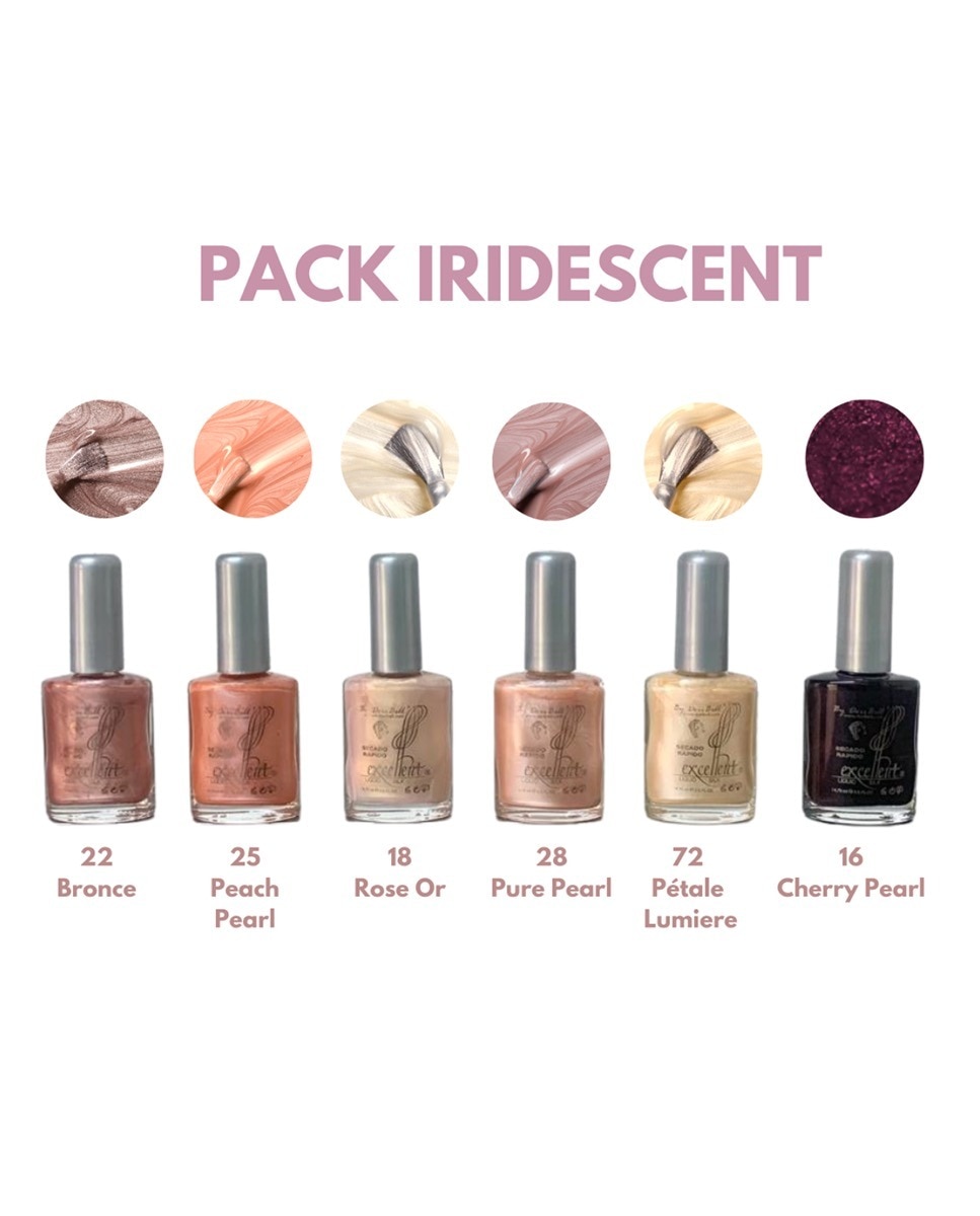 Imagen 0 de Pack iridiscent 6 esmaltes secado rápido