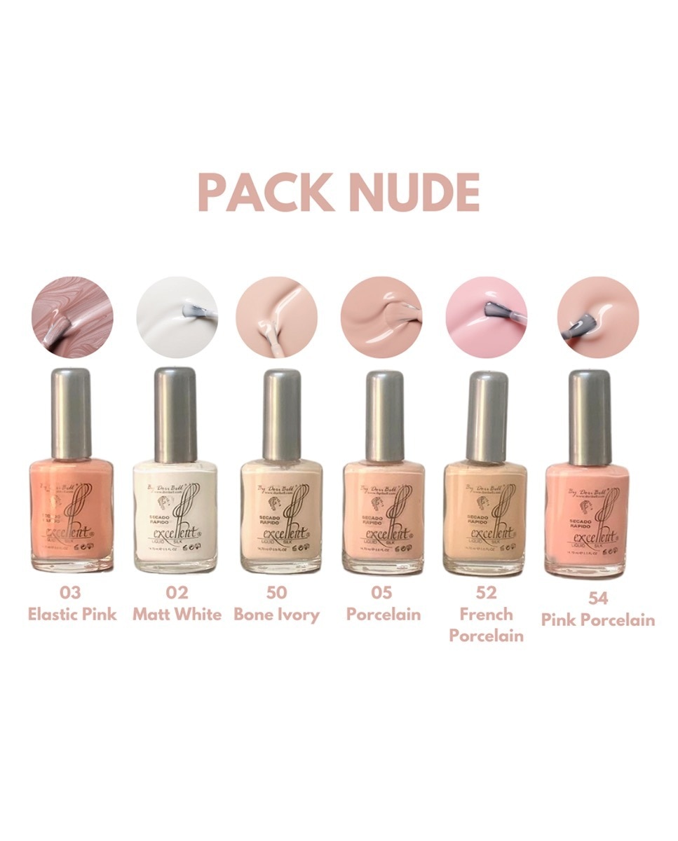 Imagen 0 de Pack nude 6 esmaltes secado rápido