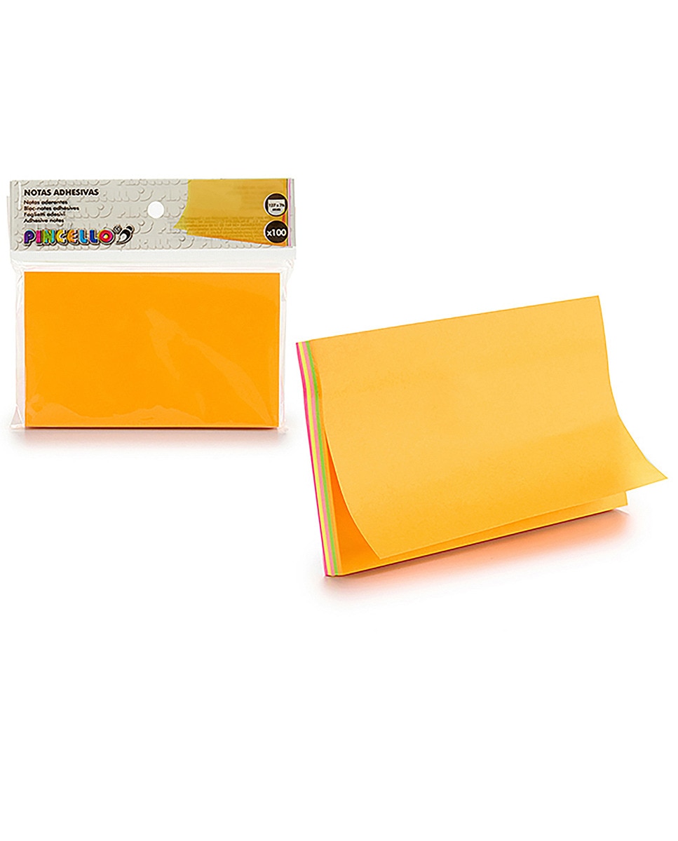 Imagen 0 de Pack 12 block nota adhesivas grande multicolor 14 x 1 x 12 cm.