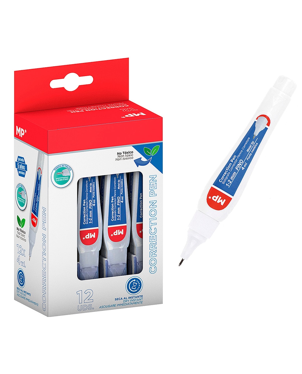 Imagen 0 de Set 12 Uds Corrector Bolígrafo. 4 Ml.