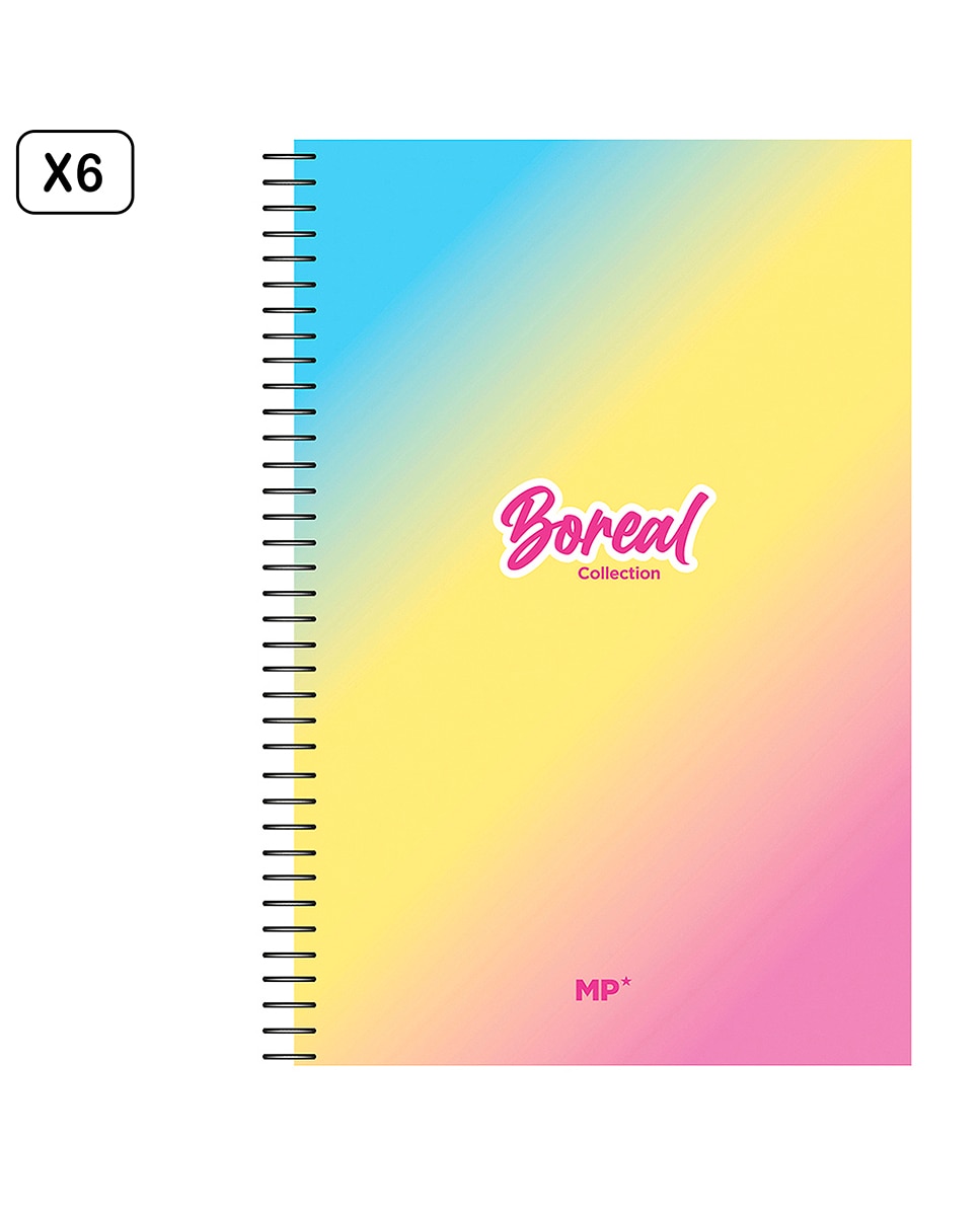 Imagen 0 de Pack 6 Unidades Cuaderno Espiral Fº 80 Hojas 90 G/M² Diseño Fantasía
