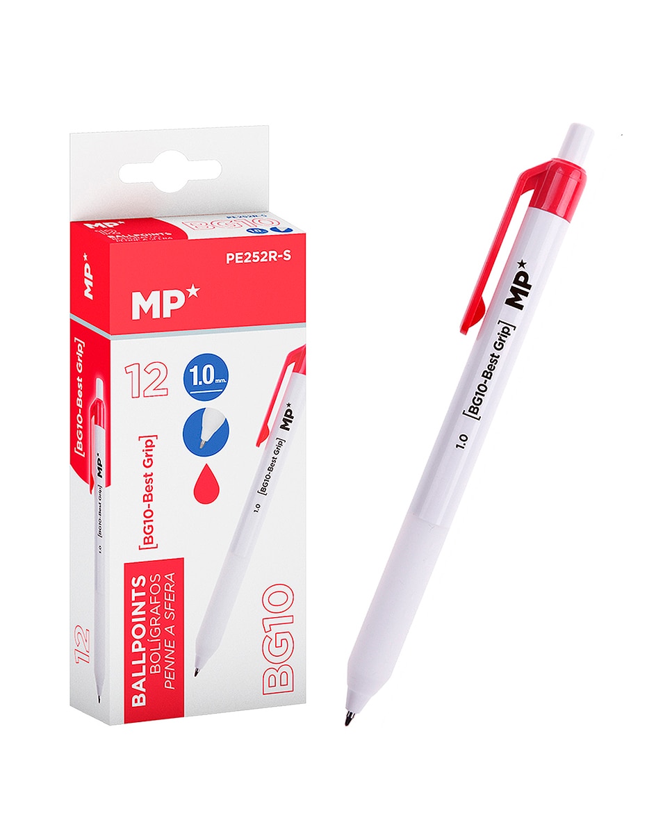 Imagen 0 de Pack 12 Bolígrafos 1.0 Mm Rojo
