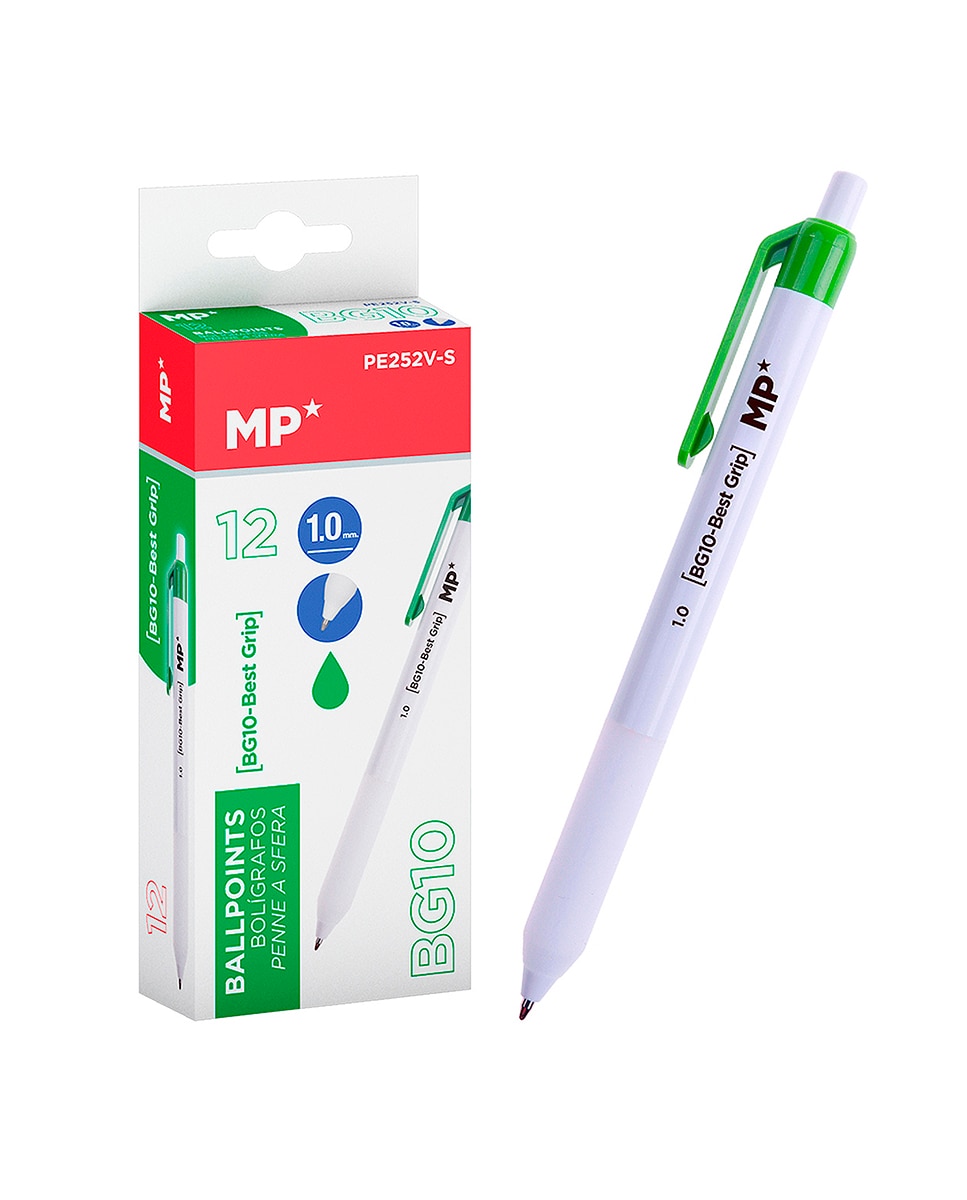 Imagen 0 de Pack 12 Bolígrafos 1.0 Mm Verde