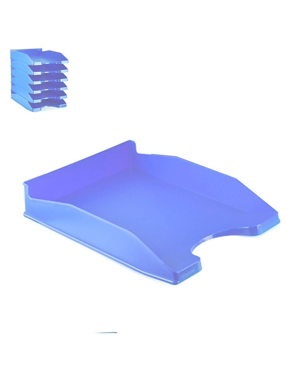 Imagen 0 de Pack 6 Uds. Bandeja Oficina Azul