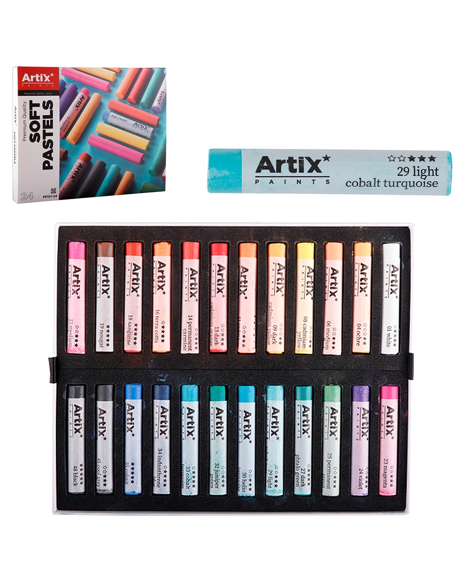 Imagen 0 de Pintura Pastel Redondo 24 Colores